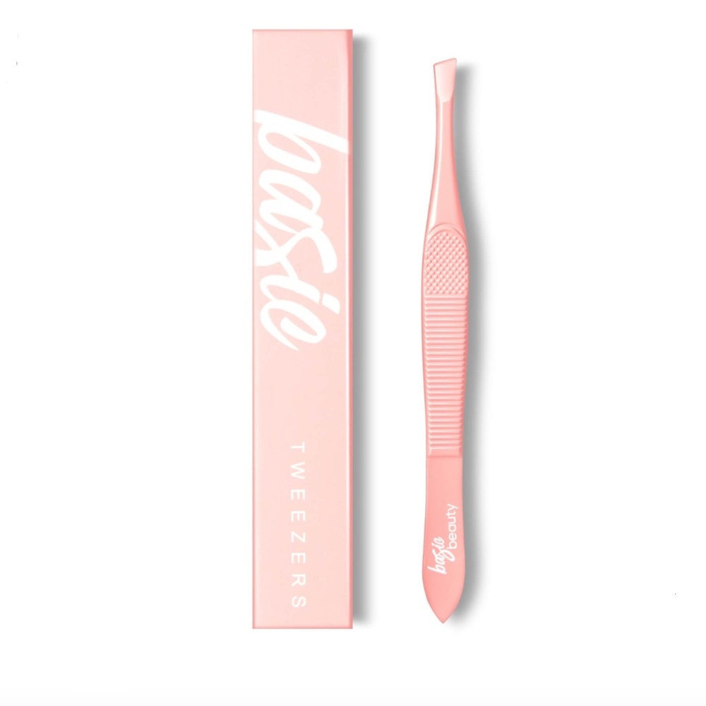 basic beauty Slant Tip Tweezers- Ballet ink